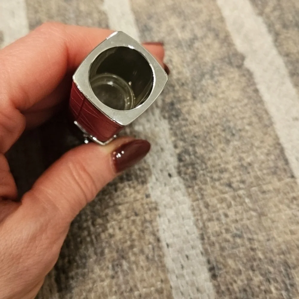 Dior Red and Silver Lipstick Case